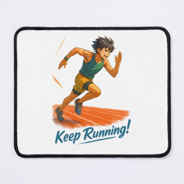 Item preview, Runner’s Spirit – Keep Running! Motivational Anime Art designed and sold by BeetleDots.