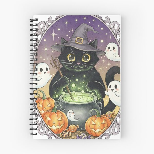 Item preview, Black Cat Witch Brewing Potion designed and sold by AyraShoppe.