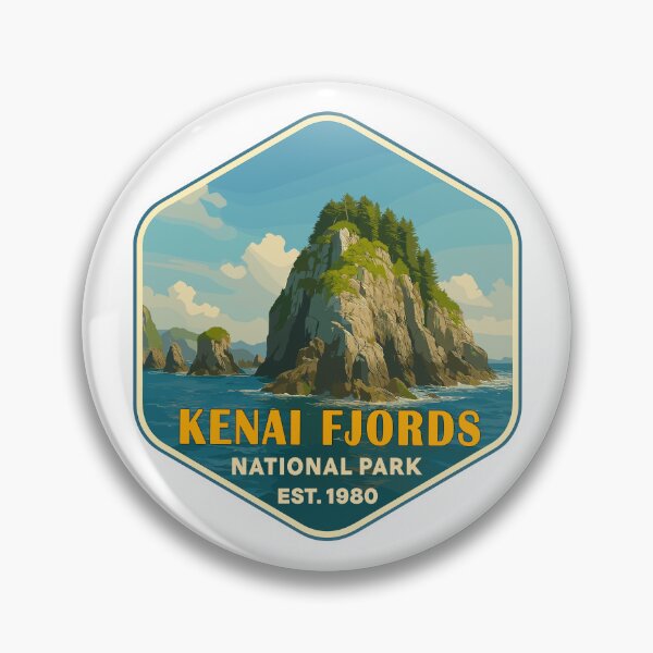 Item preview, Kenai Fjords National Park Retro Glacier Ocean Sticker designed and sold by Ismeal Von.