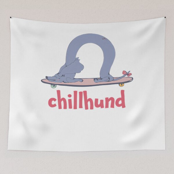 Item preview, Relaxed Dog On A Skateboard designed and sold by GreenmeemM.