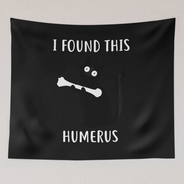 Item preview, Funny Graphic Tee I Found This Humerus Black Cat designed and sold by vanesajoer.