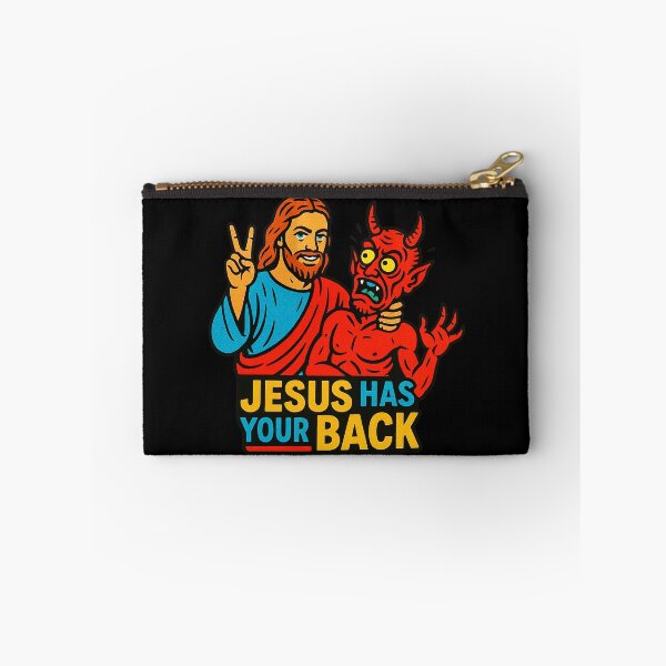 Item preview, Jesus Has Your Back meme Jesus Christ Bible Quote designed and sold by plushism.