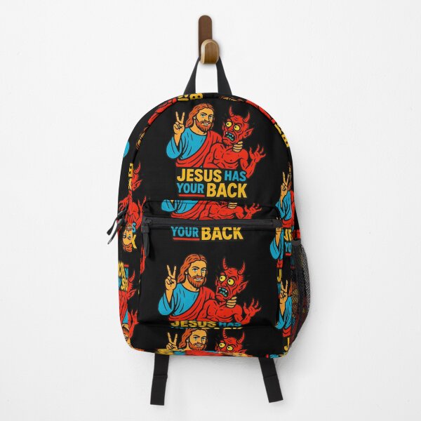 Item preview, Jesus Has Your Back meme Jesus Christ Bible Quote designed and sold by plushism.