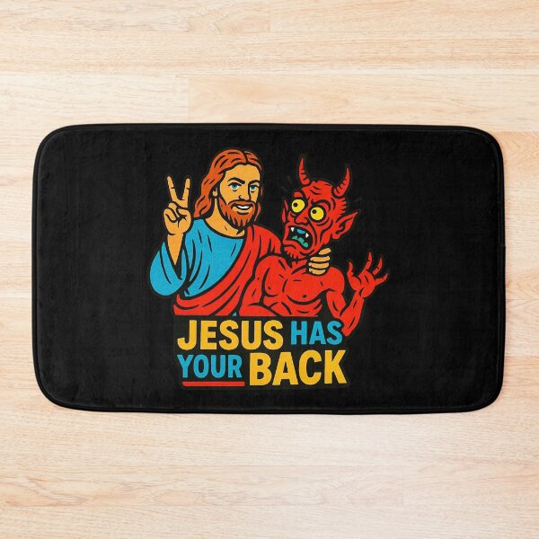 Item preview, Jesus Has Your Back meme Jesus Christ Bible Quote designed and sold by plushism.