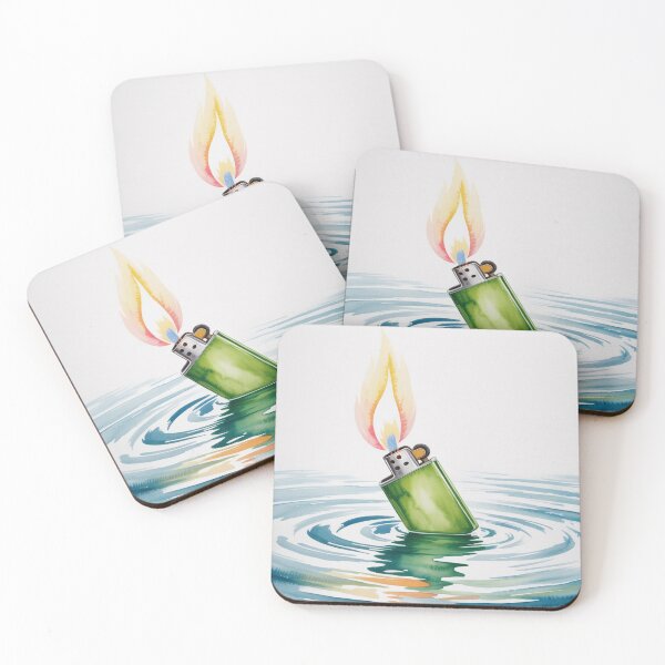 Item preview, Watercolor Burning Lighter designed and sold by ArtQueen777.