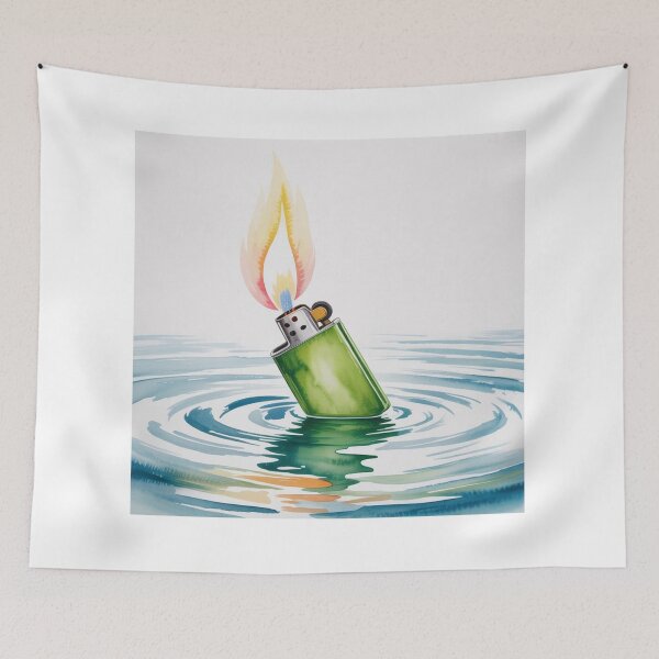 Item preview, Watercolor Burning Lighter designed and sold by ArtQueen777.