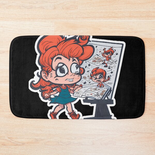 Item preview, Crazy Cartoonist Girl Abnormal Cartoon designed and sold by BlossomsAdama.