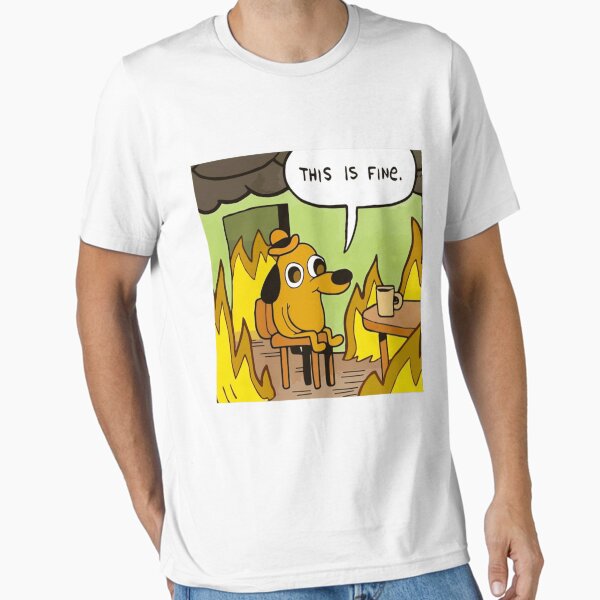 Item preview, This Is Fine - Funny Meme designed and sold by Proicharradtke.