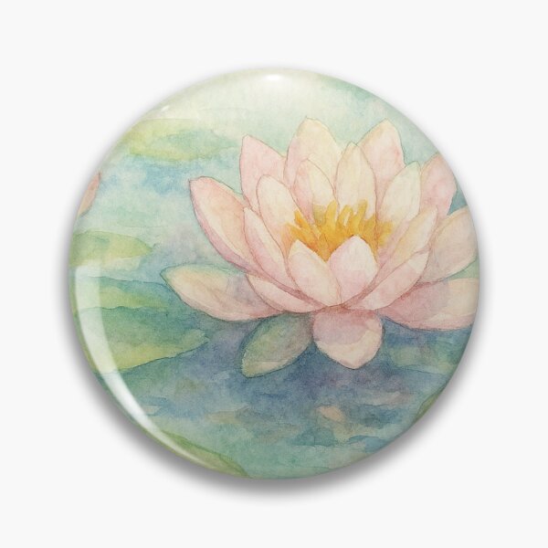 Item preview, Floating Lotus Flowers – Japanese Watercolor Art designed and sold by ワフパズル.