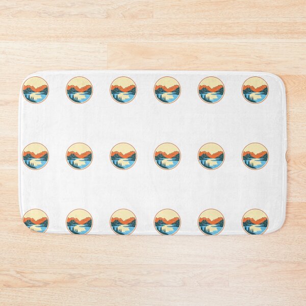 Item preview, Sunset Mountain Lake Landscape Artwork designed and sold by GlobeMood.