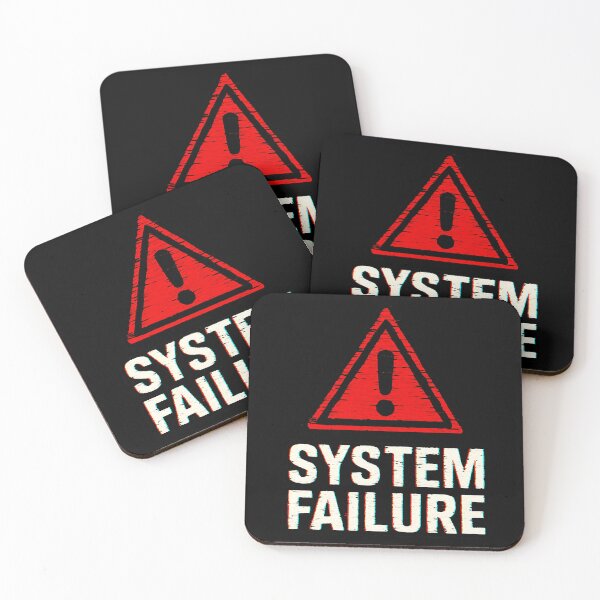 Item preview, System Failure Glitch Warning designed and sold by dead inside illustrations.