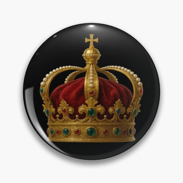 Item preview, Historically Realistic Royal Crown in Gold and Velvet designed and sold by LineArtNordic.