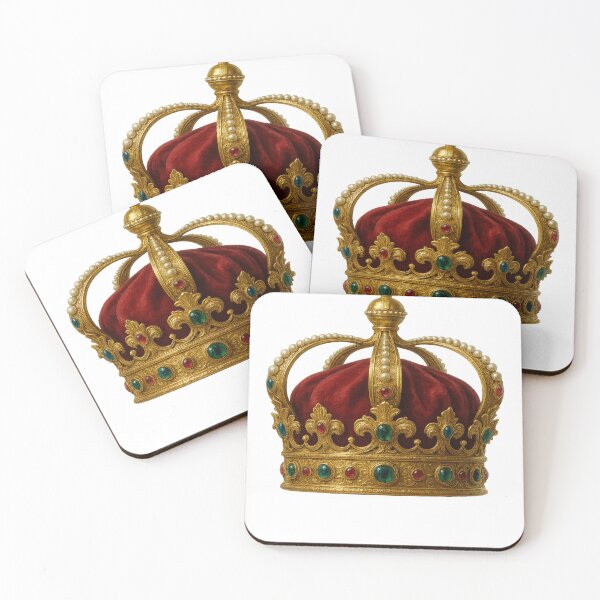 Item preview, Historically Realistic Royal Crown in Gold and Velvet designed and sold by LineArtNordic.