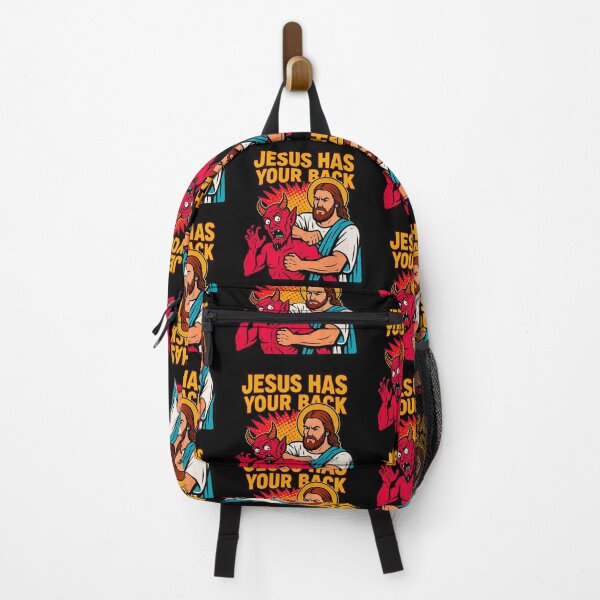 Item preview, Jesus Has Your Back meme Jesus Christ Bible Quote designed and sold by plushism.