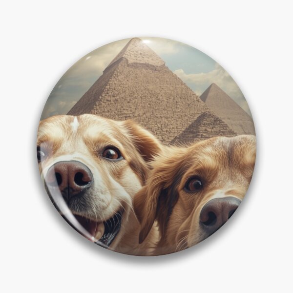 Item preview, Funny Dogs Selfie at the Pyramids – Me and My Girlfriend designed and sold by PixelVibe782.