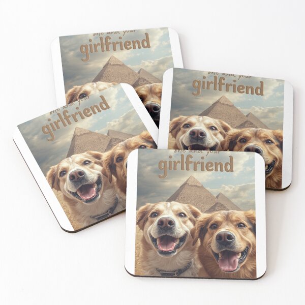 Item preview, Funny Dogs Selfie at the Pyramids – Me and My Girlfriend designed and sold by PixelVibe782.