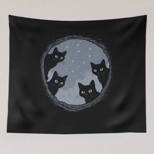 Item preview, Black Cat Tshirt Women Men Girls Kitten Starring Cat Graphic designed and sold by vanesajoer.