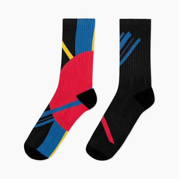 Item preview, Red Circle with Blue and Yellow Bars designed and sold by Moisky Art.