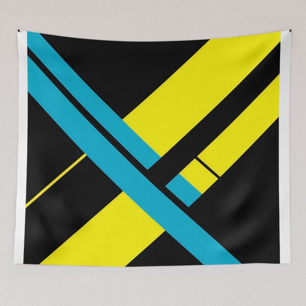 Item preview, Yellow and Cyan X Geometry designed and sold by Moisky Art.