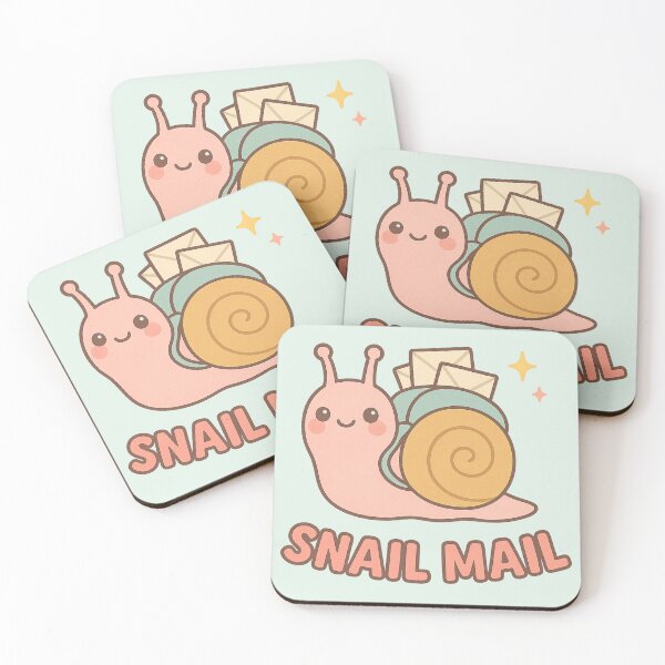 Item preview, Snail Mail – Cute Kawaii Snail with Letters designed and sold by wwshd.