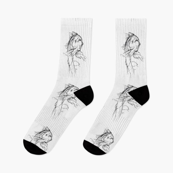 Item preview, Elegant Koi Fish Sketch designed and sold by SleekLineSketches.