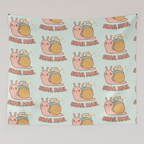 Item preview, Snail Mail – Cute Kawaii Snail with Letters designed and sold by wwshd.