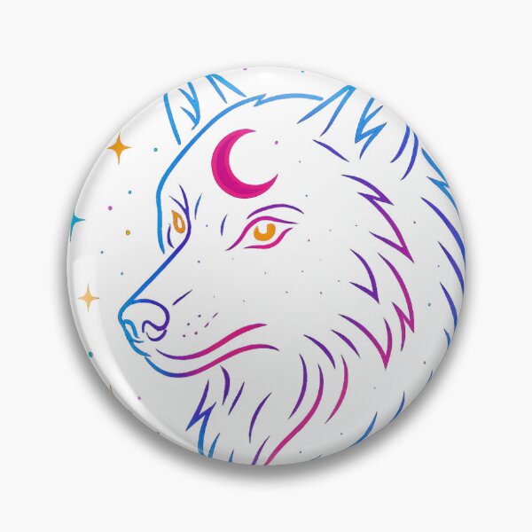 Item preview, Cosmic Neon Wolf designed and sold by LitteNickShop.