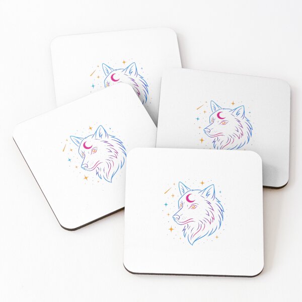 Item preview, Cosmic Neon Wolf designed and sold by LitteNickShop.
