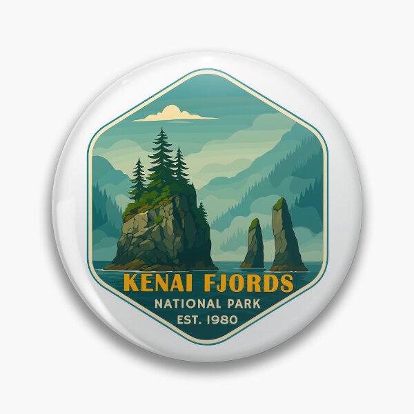 Item preview, Kenai Fjords National Park Retro Glacier Ocean Sticker designed and sold by Ismeal Von.