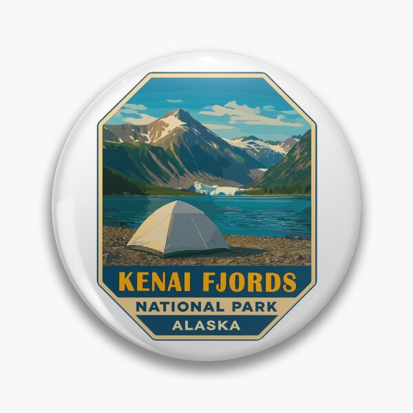 Item preview, Kenai Fjords National Park Retro Glacier Ocean Sticker designed and sold by Ismeal Von.