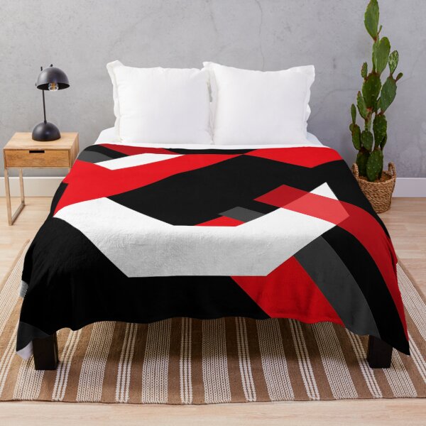 Item preview, Red and White Hexagon Geometry designed and sold by Moisky Art.