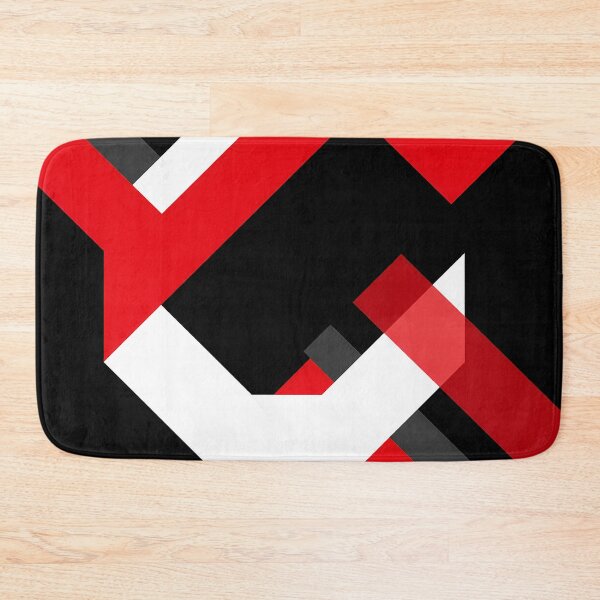Item preview, Red and White Hexagon Geometry designed and sold by Moisky Art.