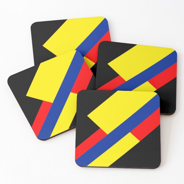 Item preview, Yellow Blue Red Diagonal Bars designed and sold by Moisky Art.