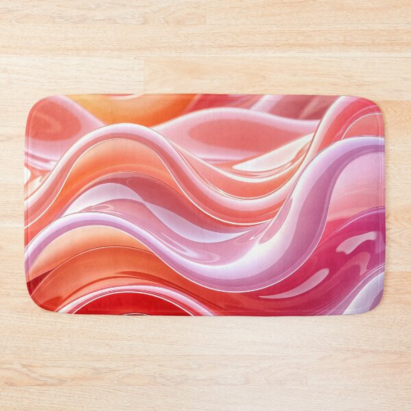 Item preview, Vibrant glossy pastel ribbon waves with smooth reflections and bold gradients creating elegant flowing abstract design designed and sold by Mimoshi ⭐⭐⭐⭐⭐.