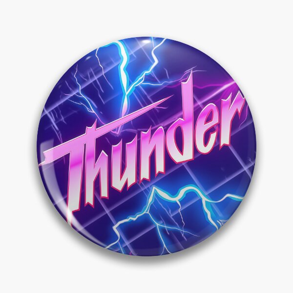 Artikelvorschau, Retro Thunder – Neon Lightning Synthwave Art entworfen und verkauft von Songmooh.