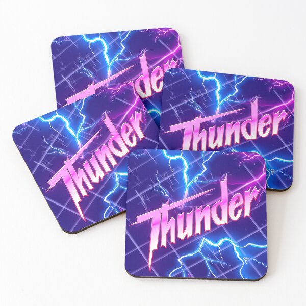 Item preview, Retro Thunder – Neon Lightning Synthwave Art designed and sold by Songmooh.