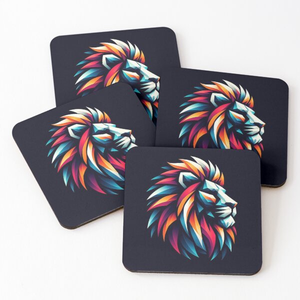 Item preview, Geometric colorful lion  designed and sold by Dogandesighn.