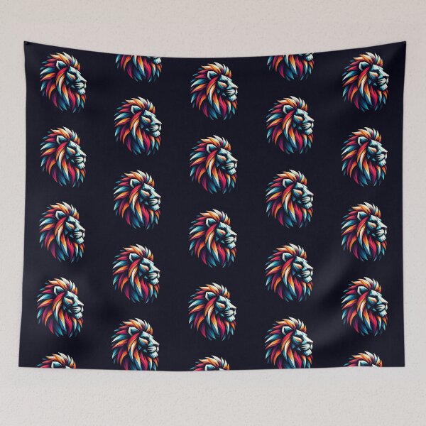 Item preview, Geometric colorful lion  designed and sold by Dogandesighn.