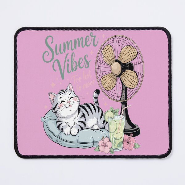 Item preview, Cool Cat Summer Vibes Fan Drink designed and sold by Crystal Miranda.