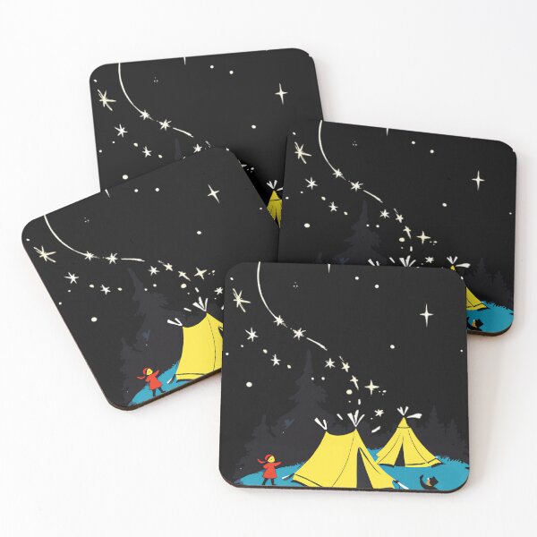 Item preview, A campfire beneath a starry night sky designed and sold by PaulTSchafer.