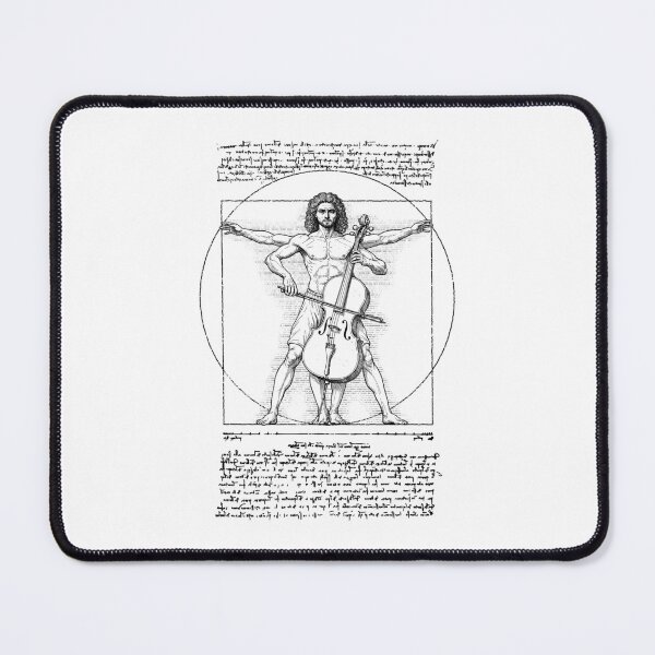 Item preview, Cello Cellist Music Vitruvian Man Leonardo Da Vinci Musician designed and sold by GrandeDuc.