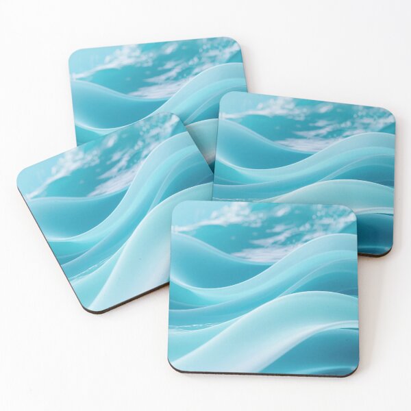 Item preview, Crystal clear aqua ribbon waves blending with ocean surface creating serene, refreshing, and modern water-inspired abstract design designed and sold by Mimoshi ⭐⭐⭐⭐⭐.