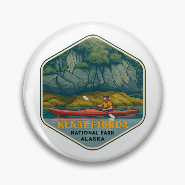 Item preview, Kenai Fjords National Park Retro Glacier Ocean Sticker designed and sold by Ismeal Von.