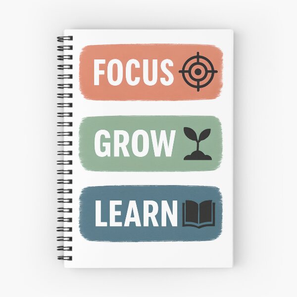 Item preview, Focus. Grow. Learn. – Motivational Minimalist Design designed and sold by GoxyVision.