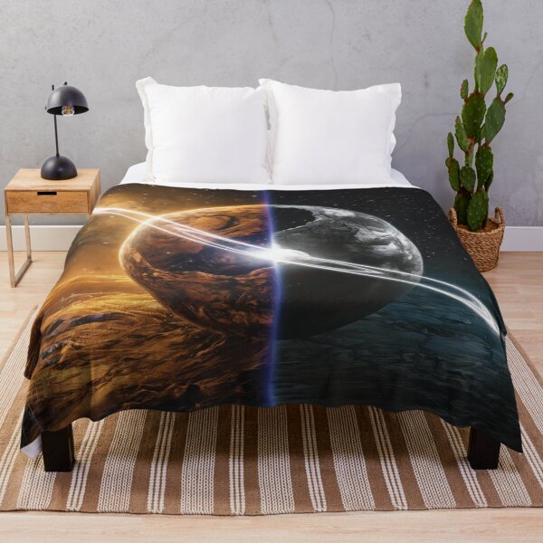 Item preview, Cosmic Planet Ring Wall Art – Futuristic Galaxy Canvas Print designed and sold by jazzyfunky.