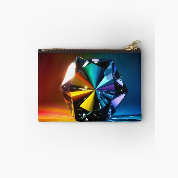 Item preview, Rainbow Crystal Abstract Wall Art – Vibrant Prism Canvas Print designed and sold by jazzyfunky.