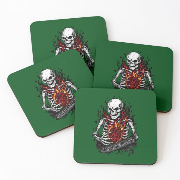 Item preview, Mein Herz Brennt – Skeleton with Burning Heart designed and sold by DAFIN.