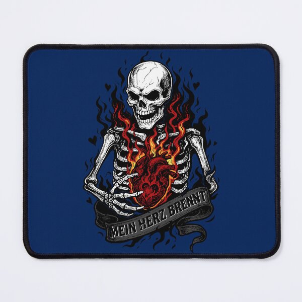 Item preview, Mein Herz Brennt – Skeleton with Burning Heart designed and sold by DAFIN.