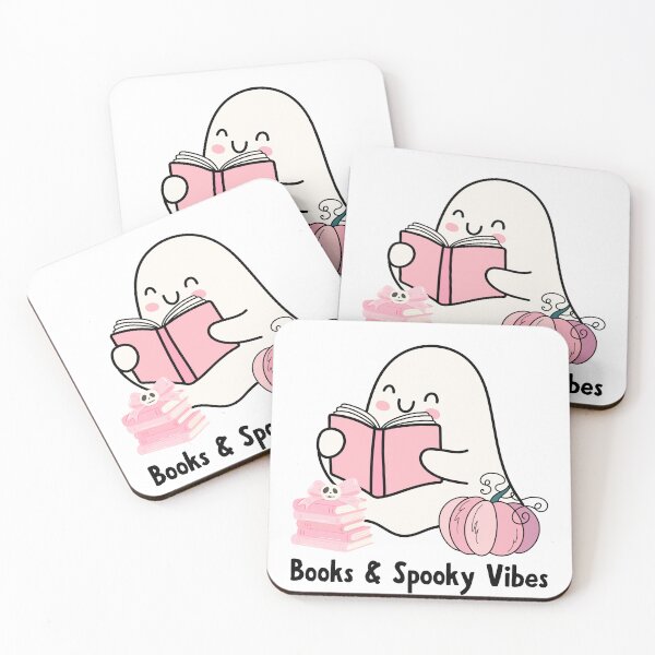 Item preview, Ghost reading Books and Spooky Vibes designed and sold by Bibliobae.