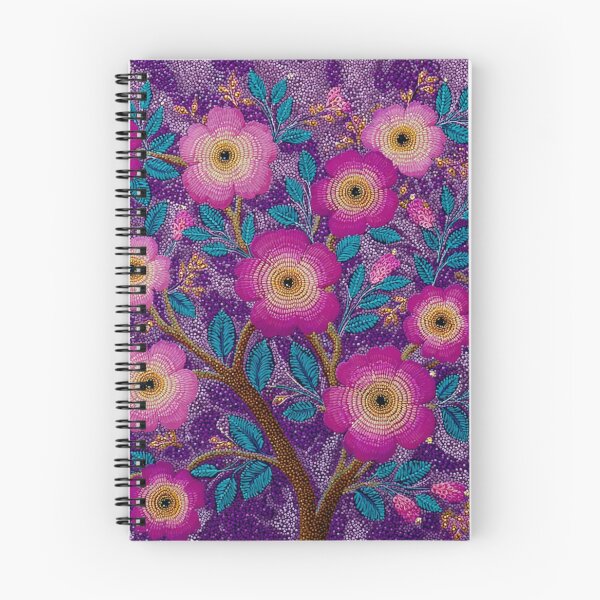 Item preview, Aboriginal Inspired Dot Art - Amazing Purple Wildflowers designed and sold by GrinGalore.